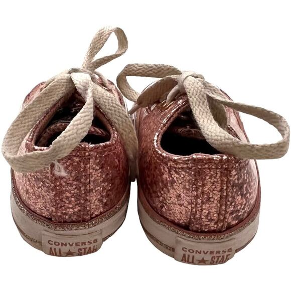 Converse baby shoes size 6 Pink Glitter Chuck Taylor All Stars sneakers trainer - Picture 6 of 6